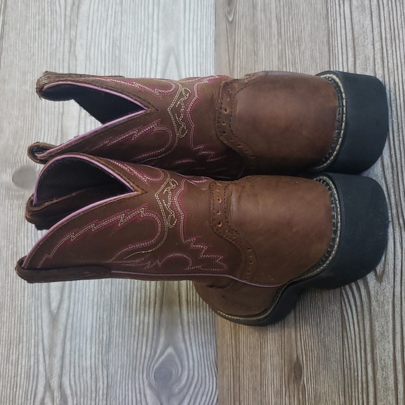 Justine Gypsy 10 cowgirl brown short midcaf western boots. This would fit a 9.5 - Picture 8 of 8